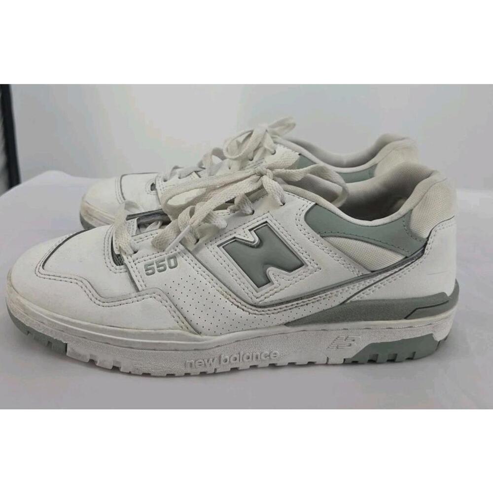 New Balance‎ 550 Women's 9 Men's 7.5  White Green Sneakers BBW550BG Casual